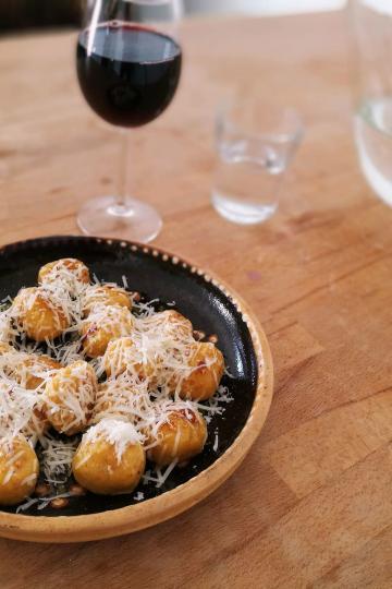 scharfe süßkartoffel gnocchi