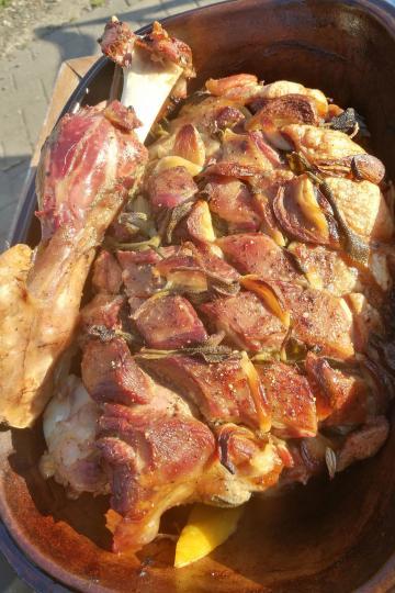 Lammkeule aus dem Römertopf