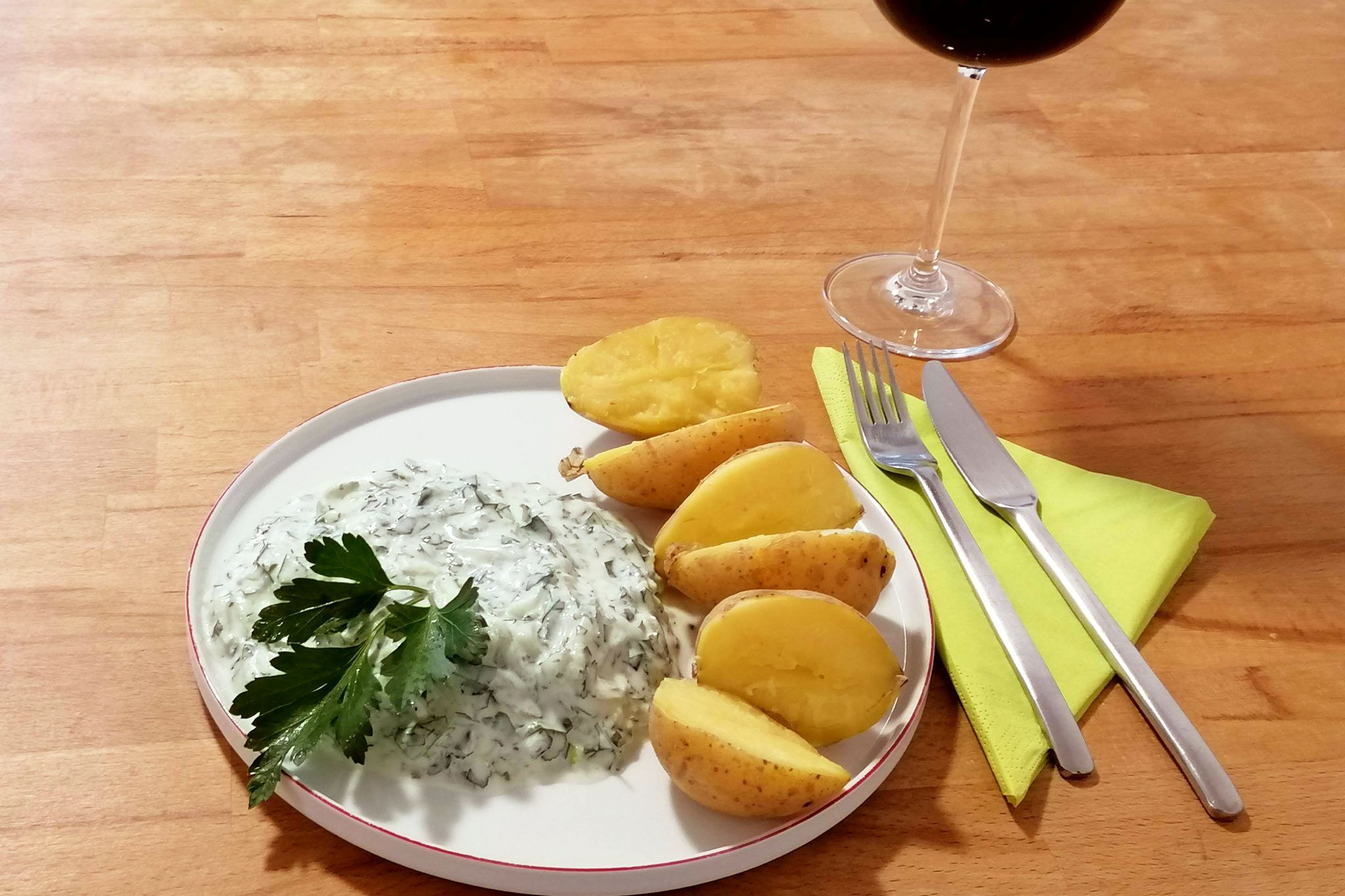 Zaziki mit Kräutern - Heiss und fettig