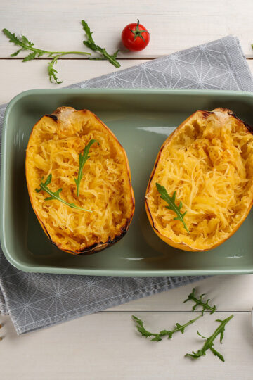 gefüllter Spaghettikürbis